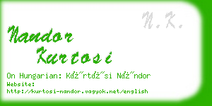 nandor kurtosi business card